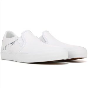 Vans Asher Deluxe Leather Slip On Low Top Sneaker
